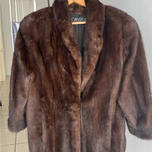 Evans Furs Brown Pea Coat